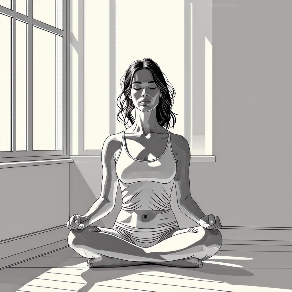 meditating woman